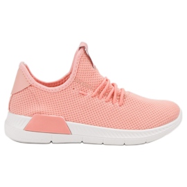 SHELOVET Zapatos sin cordones para mujer rosado