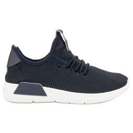 SHELOVET Zapatos sin cordones para mujer azul marino azul