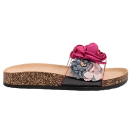 Super Me Zapatillas Con Flores púrpura multicolor