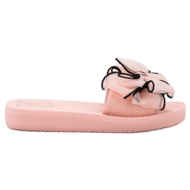 Best Shoes Pantuflas De Espuma Con Lazo rosa