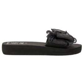 Best Shoes Pantuflas De Espuma Con Lazo negro