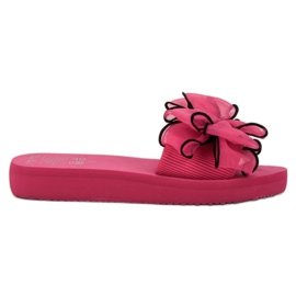 Best Shoes Pantuflas De Espuma Con Lazo rosa