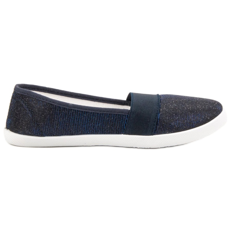 Renda Zapatillas con purpurina azul marino azul