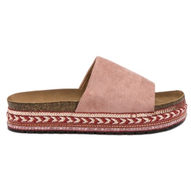 Jumex Zapatillas Decoradas En La Plataforma rosa