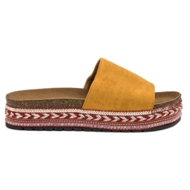 Jumex Zapatillas Decoradas En La Plataforma amarillo