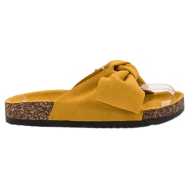 Diamantique Pantuflas Con Lazo amarillo