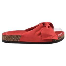 Diamantique Pantuflas Con Lazo rojo