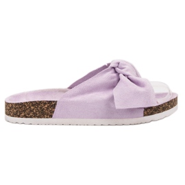 Diamantique Pantuflas Con Lazo violeta