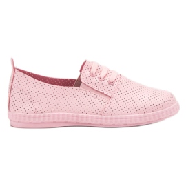 Renda Zapatillas de mujer rosa