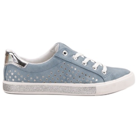 Kylie Zapatillas Azules Con Estrellas gris