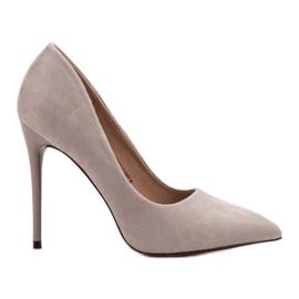 Jumex Tacones de ante gris
