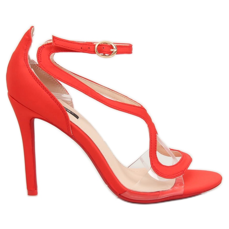 Sandalias rojas de tacón alto 1442 Rojo