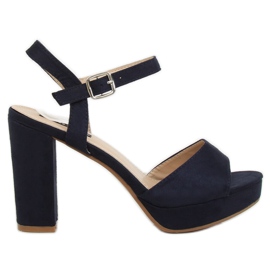 Sandalias en la plataforma YL96095 Navy azul marino