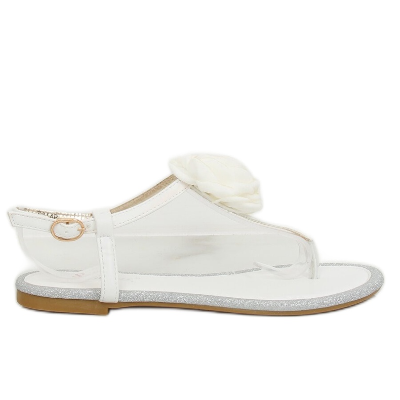 Chanclas con flor blanco T314P Blanco