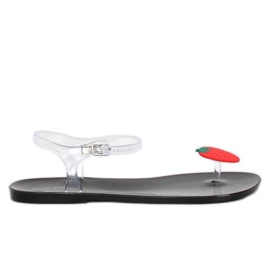 Meliski black K-3700 Chanclas negras multicolor