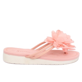 Chanclas con flor rosa CK103 Rosa rosado