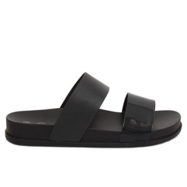 Pantuflas negras de mujer negras TS-23 Black negro