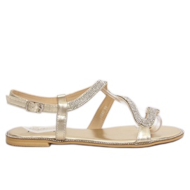 Sandalias con serpiente dorada H560 Dorado