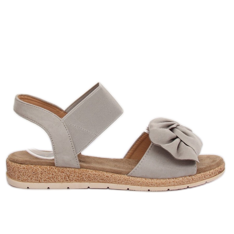 Sandalias de mujer grises con lazo F3055 Gris Sandalias de mujer grises con lazo F3055 Gris