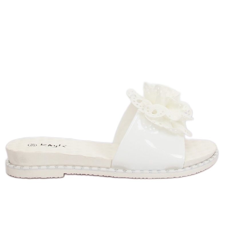 Blanco 38822 Pantuflas de mujer blancas Blanco 38822 Pantuflas de mujer blancas