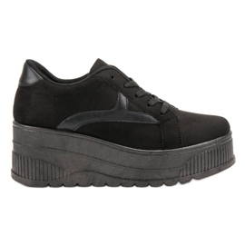 SHELOVET Zapatos negros en la plataforma