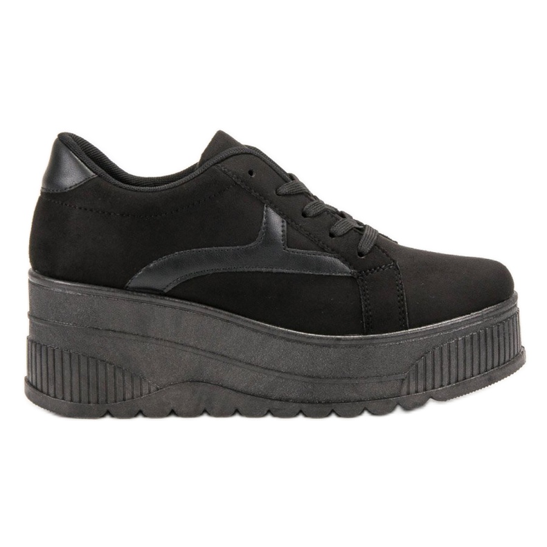 SHELOVET Zapatos negros en la plataforma