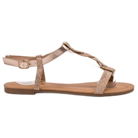 Mannika Sandalias planas rosas