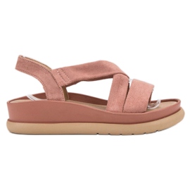 SHELOVET Sandalias sin cordones en la plataforma rosado