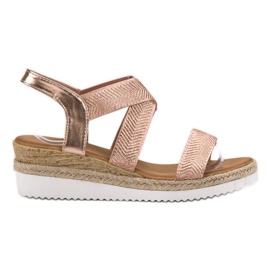 Bello Star Alpargatas Sandalias sin cordones rosado amarillo