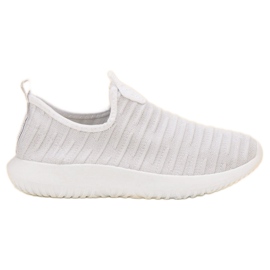 SHELOVET Zapatos deportivos blancos sin cordones