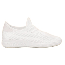 SHELOVET Zapatos deportivos con malla blanco