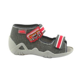 Pantuflas niño Napa Befado 250P089 gris rojo