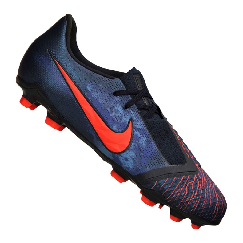 Zapatillas de fútbol Nike Phantom Vnm Elite Fg Jr AO0401-440 negro azul marino