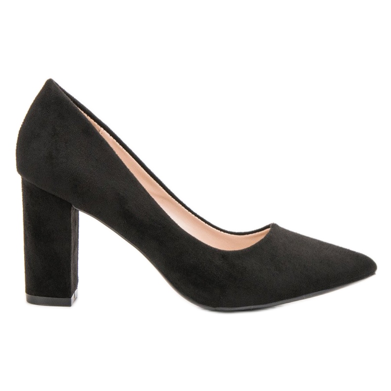 Diamantique Zapatos de tacón de ante negros