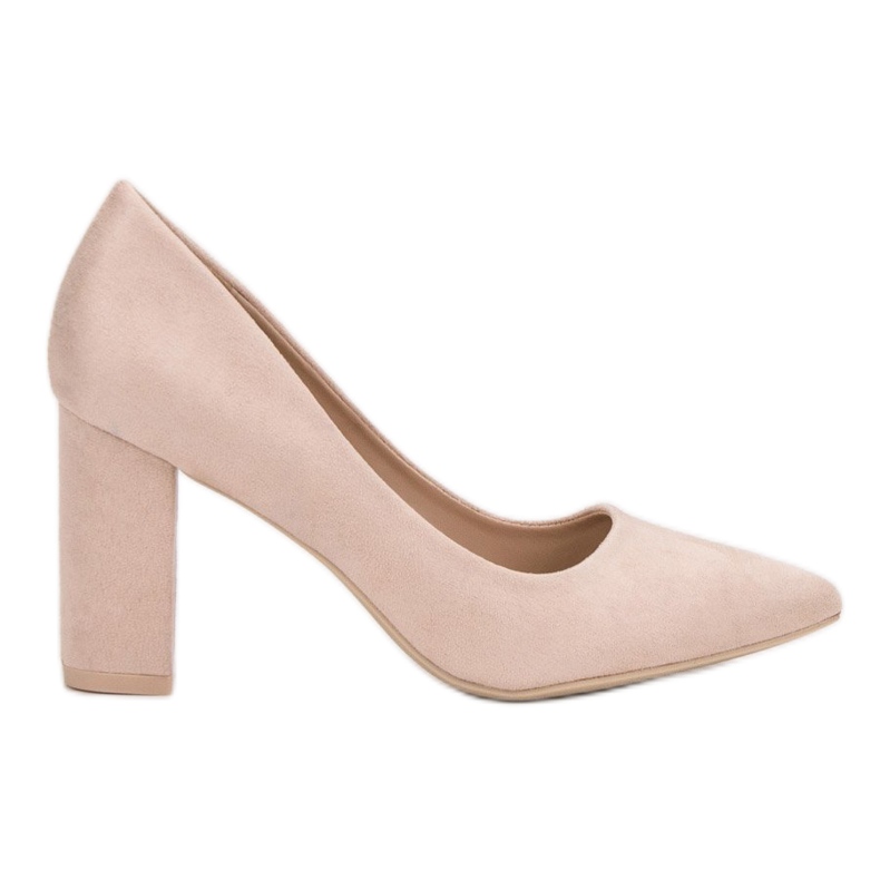 Diamantique Zapatos de tacón de ante beige