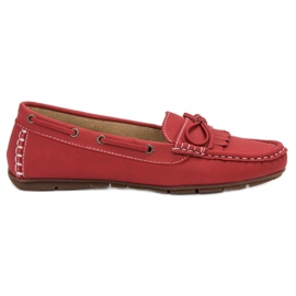 SHELOVET Mocasines con lazo rojo