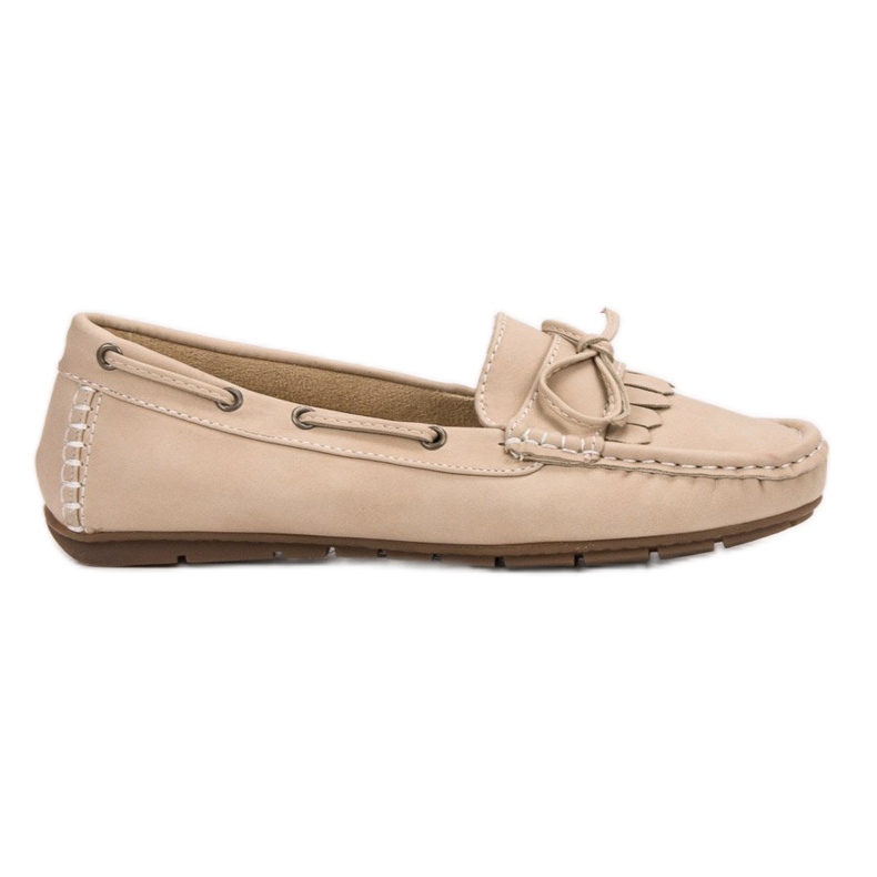 SHELOVET Mocasines con lazo marrón