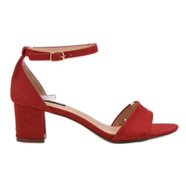 Super Me Sandalias cómodas en una barra rojo Super Me Sandalias cómodas en una barra rojo