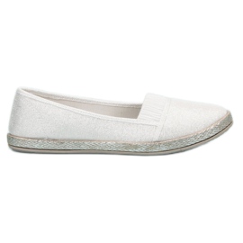 SHELOVET Zapatillas slip-on blanco