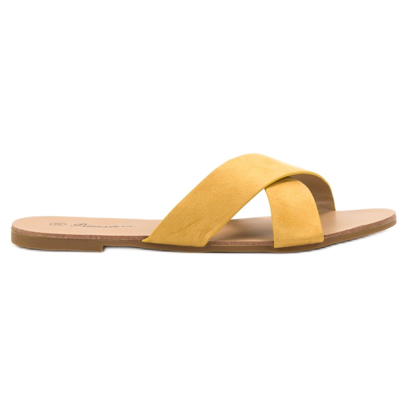 Primavera Zapatillas planas cómodas amarillo
