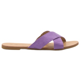 Primavera Zapatillas planas cómodas púrpura
