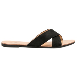 Primavera Zapatillas planas cómodas negro
