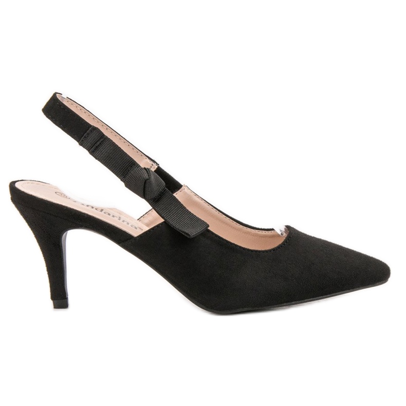 SHELOVET Zapatos de tacón con tacón descubierto negro