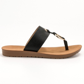 Chanclas VINCEZA con estilo negro Chanclas VINCEZA con estilo negro
