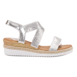 Anesia Paris Sandalias sin cordones en la plataforma gris