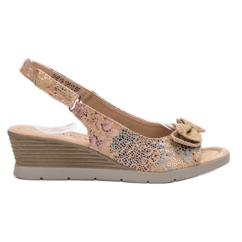 Vinceza Sandalias Con Lazo marrón multicolor