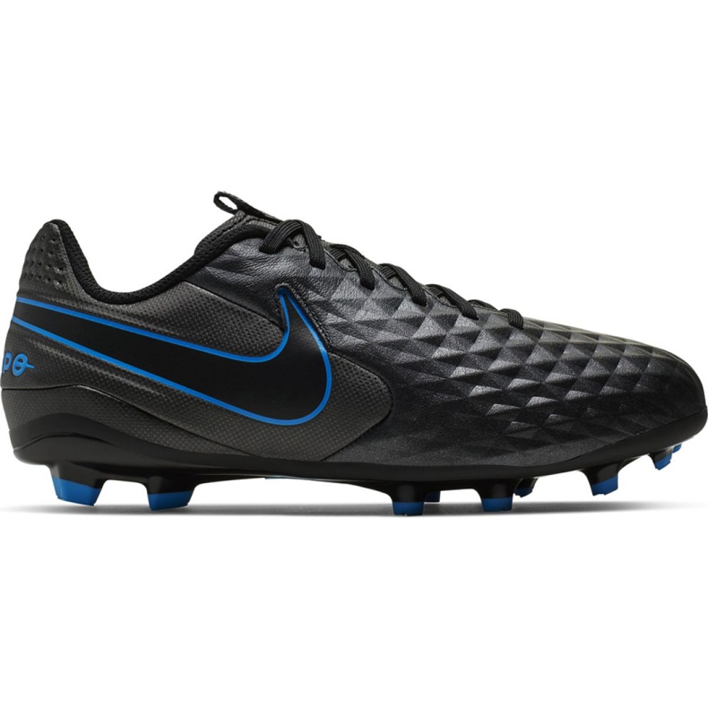 Zapatillas de fútbol Nike Tiempo Legend 8 Academy FG / MG Jr AT5732 004 negro negro