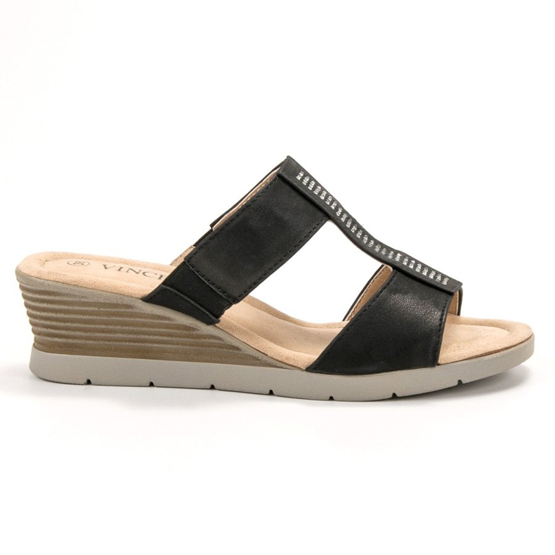 Sandalias de cuña VINCEZA negro