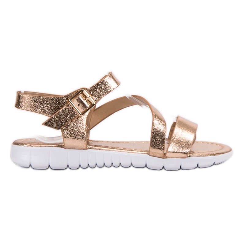 SHELOVET Sandalias con cierre de hebilla amarillo SHELOVET Sandalias con cierre de hebilla amarillo