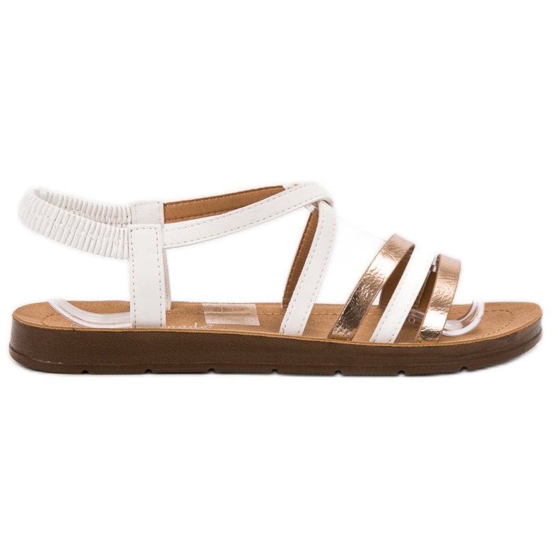 Super Mode Sandalias sin cordones de moda blanco